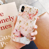 Luxury Gold Foil Bling Marble