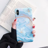 Ink Blue Flow Gold Marble