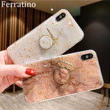 Luxury Gold Foil Fundas Silicone
