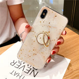 Luxury Gold Foil Fundas Silicone