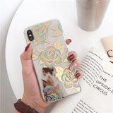 Gold Bronzing Rose Flower Clear