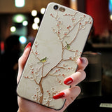 3D Floral Bird Embossed Cover